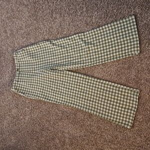 Princess Polly green and white flowy pant